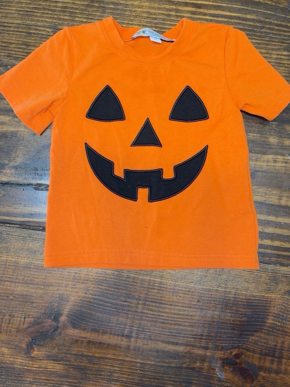 Kids Orange Jack-O'-Lantern T-Shirt Costume